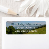 Blue Ridge Mountains Photographic Return Address Etiket (Insitu)