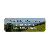 Blue Ridge Mountains Photographic Return Address Etiket (Voorkant)