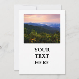 Blue Ridge Mountains Schilderachtig Uitzicht voor Bedankkaart