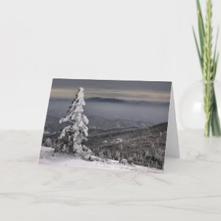 Blue Ridge Mountains Sneeuwfoto Wenskaart Kaart
