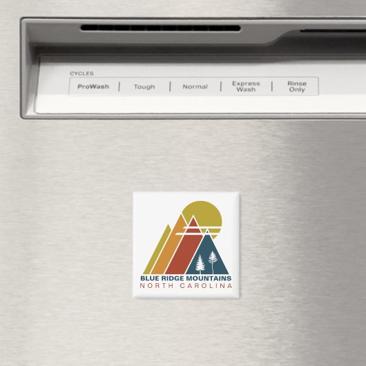 Blue Ridge Mountains  Sunset Souvenir 60s Magneet (Insitu (Vaatwasser))