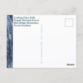 Blue Ridge Mountains Waterval Looking Glass Herfst Briefkaart (Achterkant)