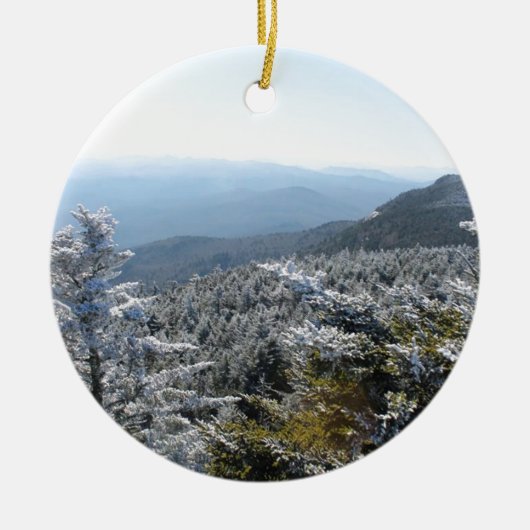 Blue Ridge Mountains Winter Keramisch Ornament (Voorkant)