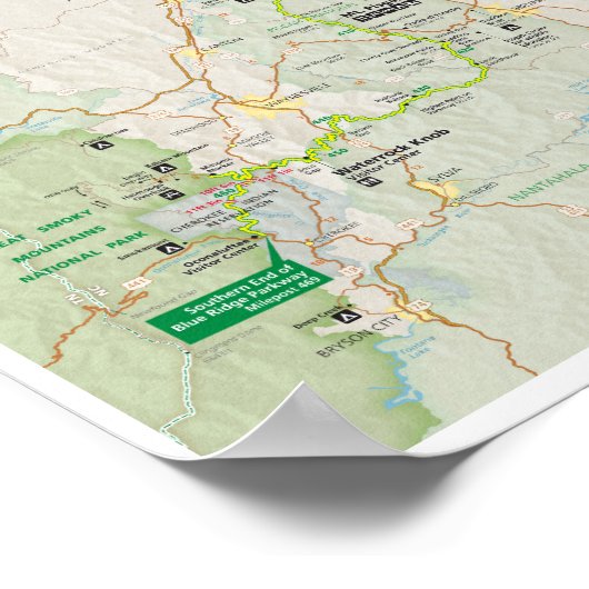 Blue Ridge Parkway 2026 map poster (Coin)