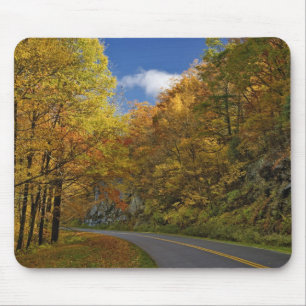Blue Ridge Parkway die door herfstkleuren stroomt Muismat