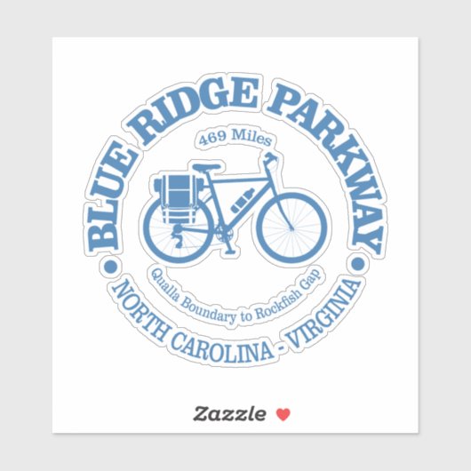 Blue Ridge Parkway (fietsen) Sticker (Vel)