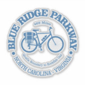 Blue Ridge Parkway (fietsen) Sticker (Voorkant)