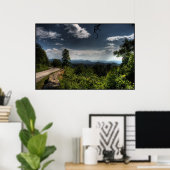Blue Ridge Parkway HDR Poster (Thuiskantoor)