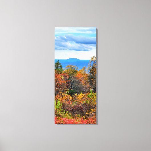 Blue Ridge Parkway Herfst Overlook of Pilot Mounta Canvas Afdruk (Voorkant)