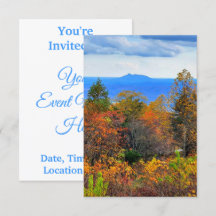 Blue Ridge Parkway Herfst Overlook of Pilot Mounta