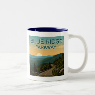 Blue Ridge Parkway Landschap Tweekleurige Koffiemok