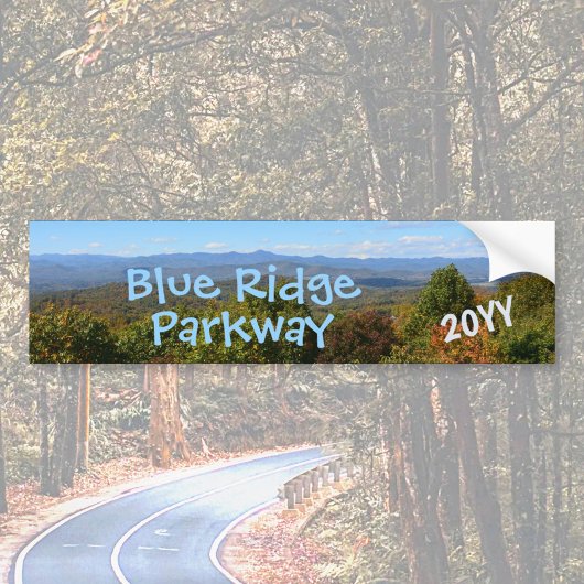 Blue Ridge Parkway met Jaar Fotografisch Bumpersticker