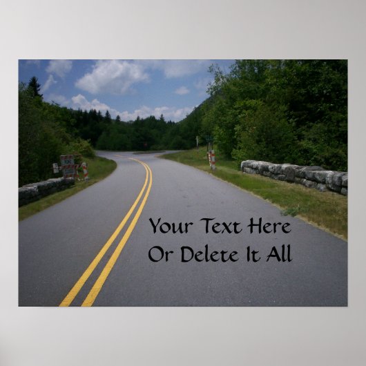 Blue Ridge Parkway Motorcycle 13 Poster (Voorkant)