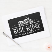 Blue Ridge Parkway Motorcycle Rechthoekige Sticker (Envelop)
