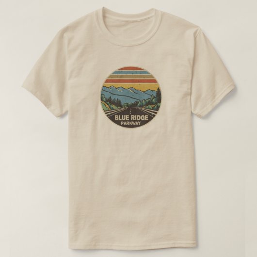 Blue Ridge Parkway Mountains T-shirt (Design voorkant)