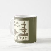 Blue Ridge Parkway shield Koffiemok (Voorkant links)