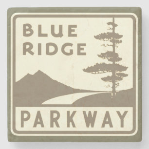 Blue Ridge Parkway shield Stenen Onderzetter
