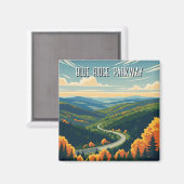  Blue Ridge Parkway Souvenir Magneet (Voorkant / Achterkant)