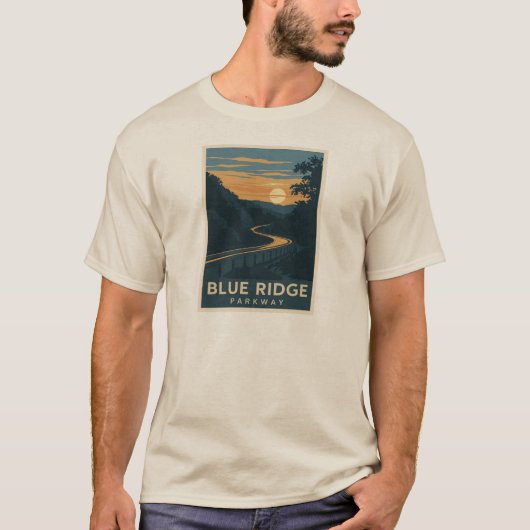 Blue Ridge Parkway Sunset T-shirt (Voorkant)