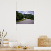 Blue Ridge Parkway Turns Poster (Keuken)