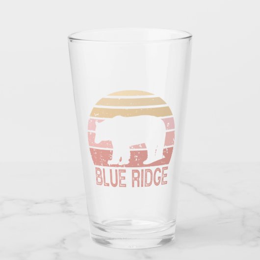 Blue Ridge Retro Beer Glas (Voorkant)