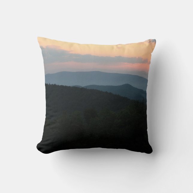Blue Ridge Sunset Kussen (Voorkant)