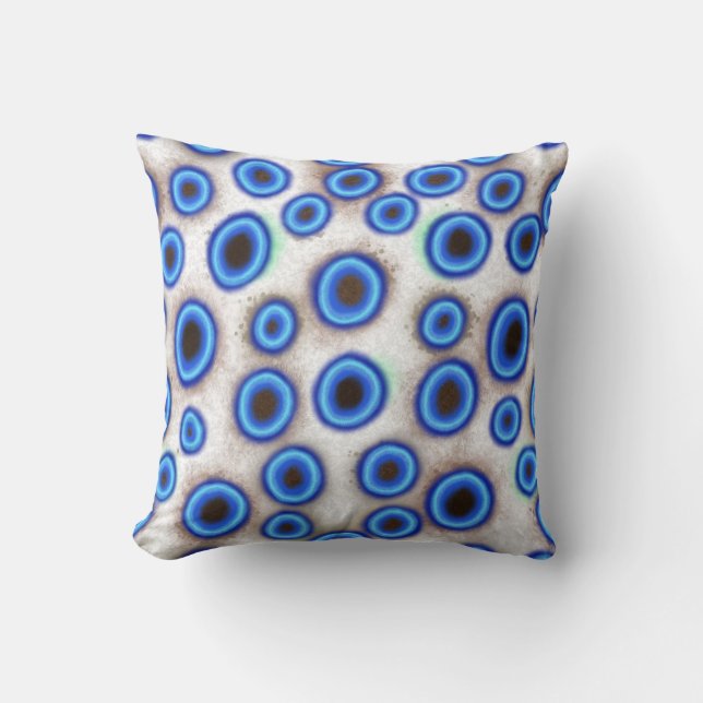 Blue Ringd Octopus Animal Print Sierkussen (Voorkant)