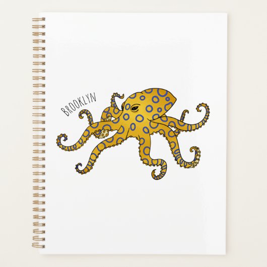 Blue-ringed octopus cartoon illustration (Devant)