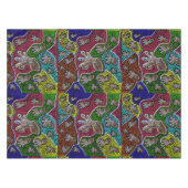 Blue Ringed Octopus Dot Art Tafelkleed (Voorkant (Horizontaal))
