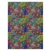 Blue Ringed Octopus Dot Art Tafelkleed (Voorkant)