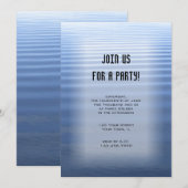 Blue Rippled Water All Purpose Party Invitation Kaart (Voorkant / Achterkant)