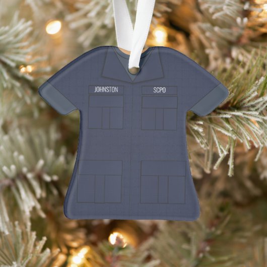 Blue Ripstop Uniform Personalized Occupation Ornament (Boom)