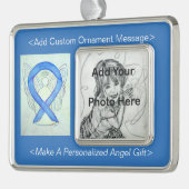 Blue River Awareness Ribbon Angel Ornament (Links)