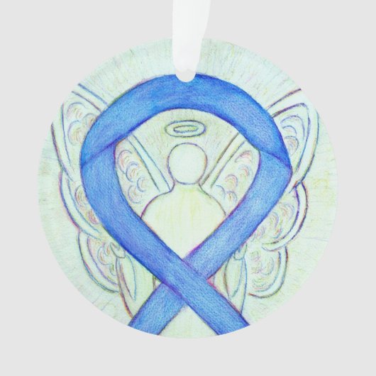 Blue River Awareness Ribbon Angel Ornements (devant)
