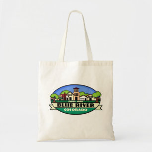 Blue River Colorado petite ville sac réutilisable