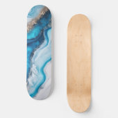 Blue River Marble Skateboard (Voorkant)