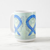 Blue River Sensibilisation Ruban Angel Art Mug (Devant gauche)