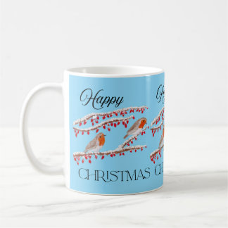 Blue Robin Christmas Koffiemok