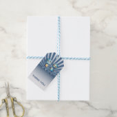 Blue Robot Theme Verjaardag Bedankt Cadeaulabel (Met Touw)