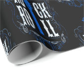 Blue Rock en Roll Cadeaupapier (Rol Hoek)