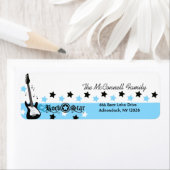 Blue Rock Star ÉTIQUETTES DE ADRESSE IMPRIMANTES (En situation)