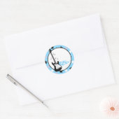 BLUE ROCK STAR GITAAR Envelope Seals Ronde Sticker (Envelop)