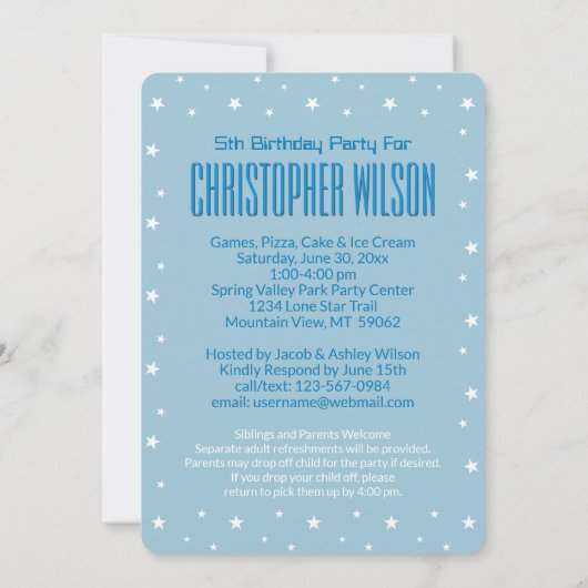 ← Blue Rocket Ship Outer Space Invitation Annivers (Dos)