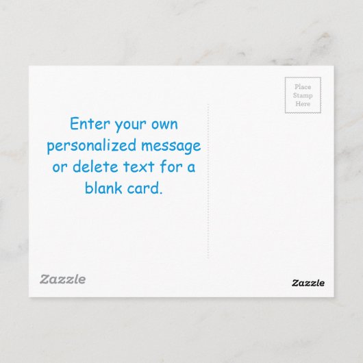 Blue Rocket Ship Outer Space Kinder Dank u | Jonge Briefkaart (Achterkant)