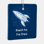 Blue Rocket Square ornament (Rechts)