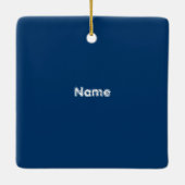 Blue Rocket Square ornament (Achterkant)