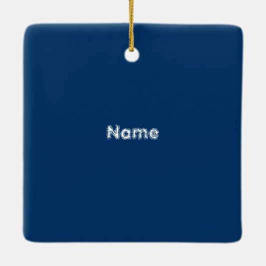 Blue Rocket Square ornament (Achterkant)