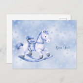 Blue Rocking Horse Briefkaart (Voorkant / Achterkant)