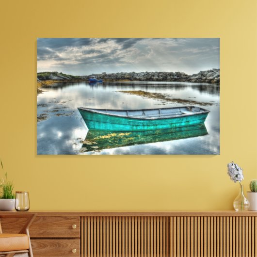 Blue Rocks Nova Scotia Canvas Afdruk (Insitu (Woonkamer))
