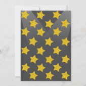 Blue Rockstar Birthday Party Kaart (Achterkant)